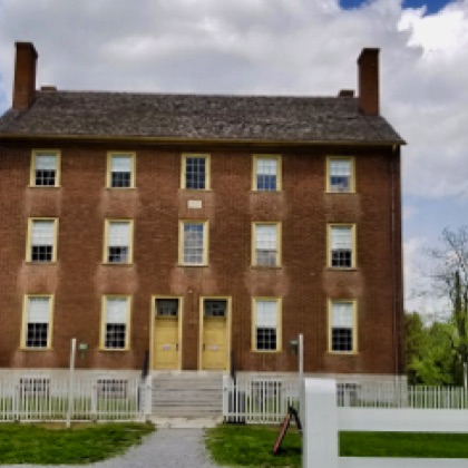 Later built community house. Note two doors...one for females one for males.